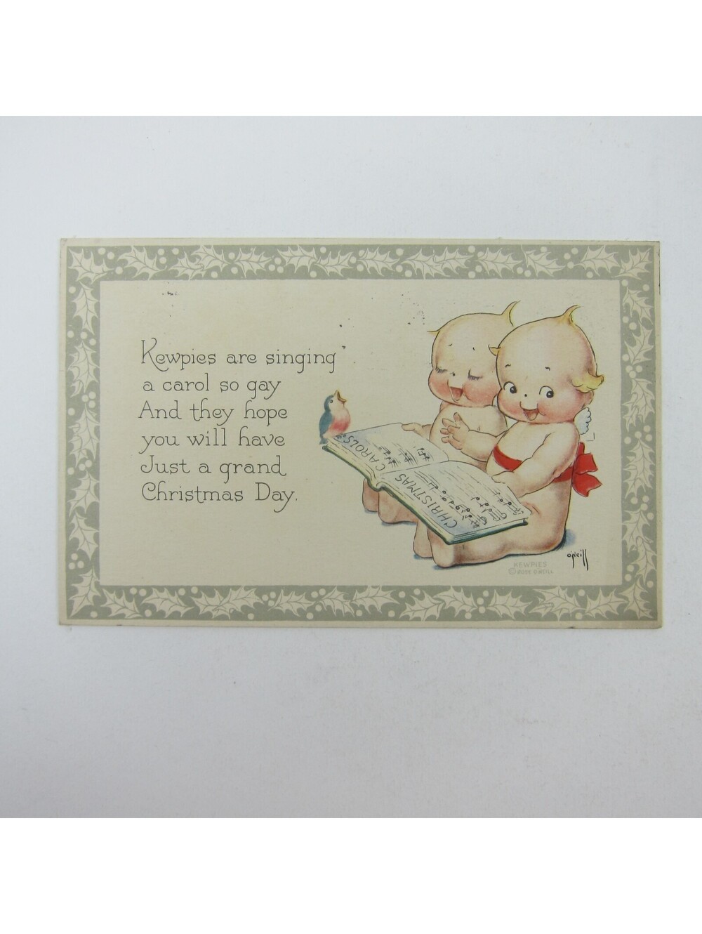 Postcard Christmas Kewpies Singing Carols Artist Signed O'Neill Antique 1925